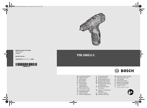 Manual Bosch PSR 1080 LI-2 Maşină de găurit-înşurubat