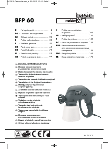 Handleiding Meister BFP 60 Verfspuit