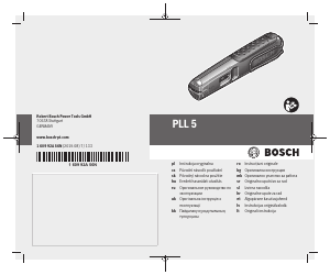 Priročnik Bosch PLL 5 Libela