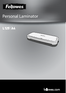 Manual Fellowes L125 A4 Laminator