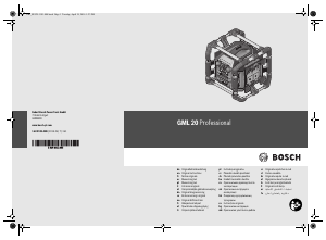 Manual Bosch GML 20 Radio