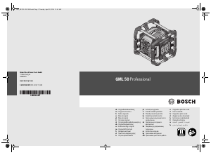 Manual de uso Bosch GML 50 Radio