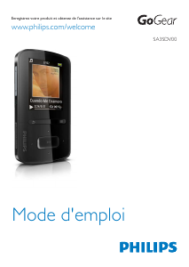 Mode d’emploi Philips SA3SDV00DN GoGear Lecteur Mp3