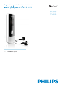 Mode d’emploi Philips SA3MXX04BC GoGear Lecteur Mp3