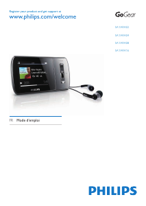 Mode d’emploi Philips SA1ARA08KS GoGear Lecteur Mp3