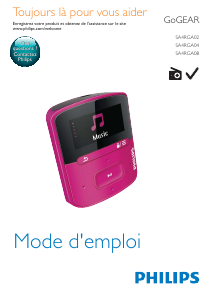 Mode d’emploi Philips SA4RGA02BF GoGear Lecteur Mp3