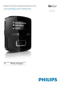Mode d’emploi Philips SA3SDR00DN GoGear Lecteur Mp3
