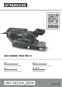 Priročnik Parkside PBSD 900 A1 Tračni brusilnik