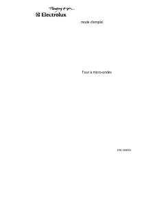 Mode d’emploi Electrolux EMC30800X Micro-onde