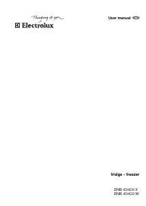 Bruksanvisning Electrolux ENB40400W Kyl-frys