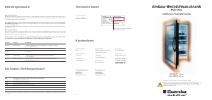 Bedienungsanleitung Electrolux EK170010SRECN Weinklimaschrank