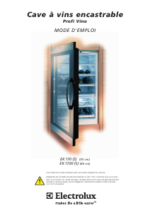 Mode d’emploi Electrolux EK1700SLICN Cave à vin