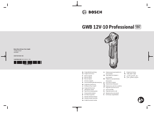 Vadovas Bosch GWB 12V-10 Atsuktuvas