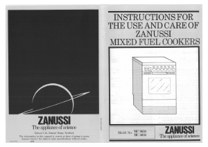 Handleiding Zanussi MC5634 Fornuis