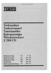 Bedienungsanleitung Zanussi Z200CD Trockner