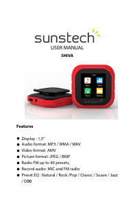 Manual Sunstech SHIVA Leitor Mp3