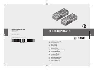 Bruksanvisning Bosch PLR 40 C Laseravstandsmåler