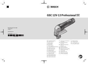 Bruksanvisning Bosch GSC 12V-13 Platesaks