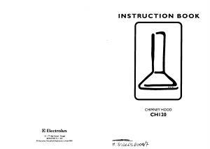 Bruksanvisning Electrolux CH120BK Köksfläkt