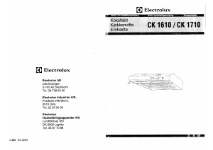 Bruksanvisning Electrolux CK1710 Kjøkkenvifte