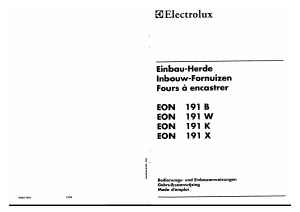Bedienungsanleitung Electrolux EON191B Herd