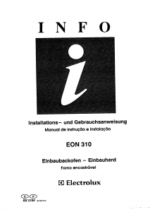 Bedienungsanleitung Electrolux EON310X Backofen