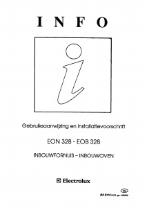 Bedienungsanleitung Electrolux EON328B Backofen