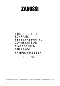 Mode d’emploi Zanussi ZD15/4R Réfrigérateur combiné
