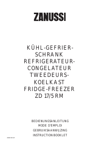 Manual Zanussi ZD17/5RM Fridge-Freezer