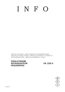 Manuale Electrolux ER1335U Frigorifero
