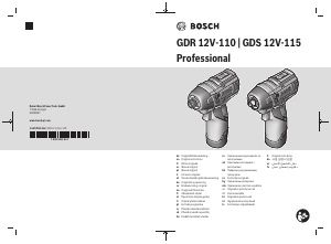 Priročnik Bosch GDR 12V-110 Izvijač