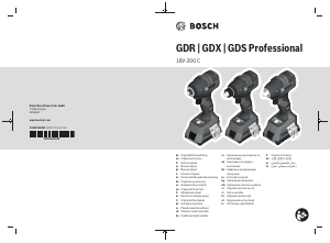 Instrukcja Bosch GDR 18V-200 C Wkrętarka