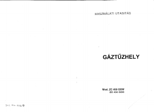 Használati útmutató Zanussi ZC450GS Tűzhely