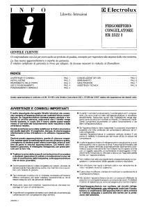 Manuale Electrolux ER2522I Frigorifero-congelatore