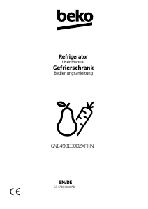 Bedienungsanleitung BEKO GNE490E30DZXPN Kühl-gefrierkombination