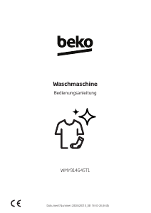 Bedienungsanleitung BEKO WMY91464ST1 Waschmaschine