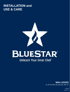 Handleiding BlueStar NR042ML Afzuigkap