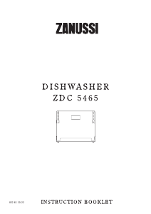 Handleiding Zanussi ZDC5465 Vaatwasser