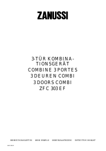 Bedienungsanleitung Zanussi ZFC303EF Kühl-gefrierkombination