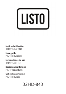 Bedienungsanleitung Listo 32 HD-843 LCD fernseher