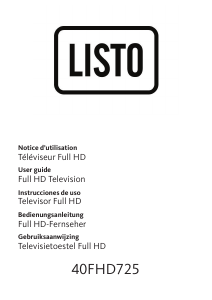 Bruksanvisning Listo 40-FHD-725 LCD TV