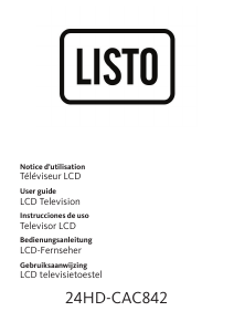 Manual Listo 24 HD-CAC-842 LCD Television
