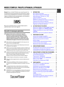 Mode d’emploi Philips 21PV620 Téléviseur