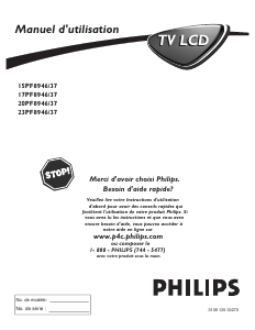 Mode d’emploi Philips 20PF8946 Téléviseur LCD