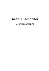 Handleiding Acer XZ273UP LCD monitor