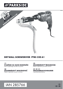 Manuál Parkside PTBS 520 A1 Šroubovák