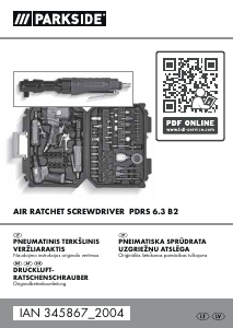 Vadovas Parkside PDRS 6.3 B2 Atsuktuvas