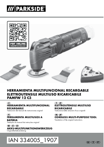 Manual de uso Parkside PAMFW 12 C3 Herramienta multifuncional