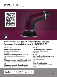 Bruksanvisning Parkside PMDSA 4 A1 Deltaslip