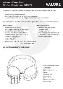 Handleiding Valore BTS26 Koptelefoon